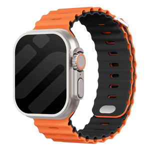 Apple Watch Ocean bandje met druksluiting (oranje/zwart)