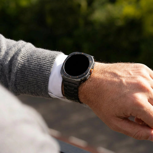 Bandz Samsung Galaxy Watch Ultra stalen band 'Classic' (zwart)