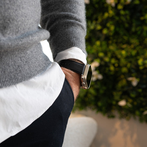 Bandz Correa cuero 'Classic' Apple Watch Ultra (negro)