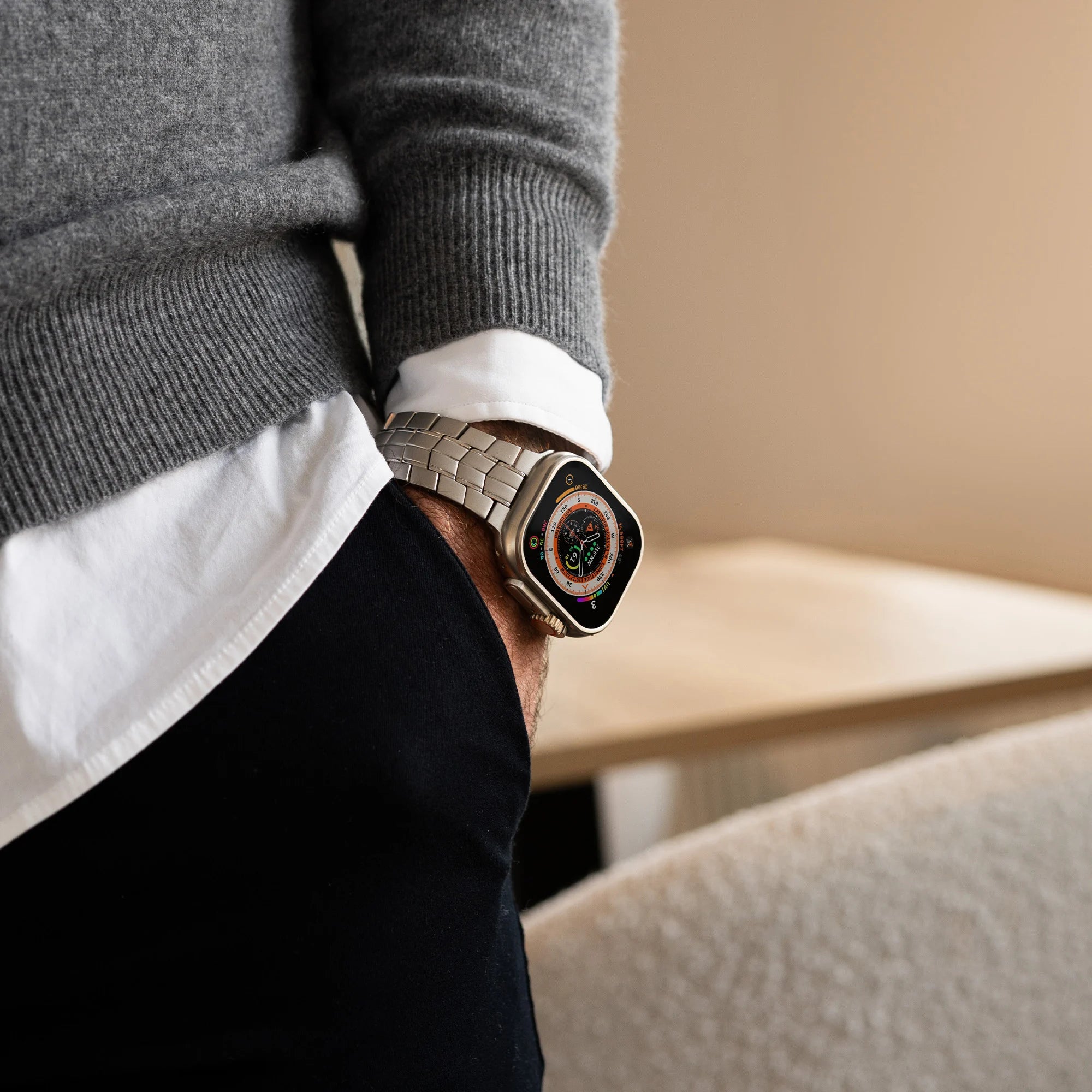Bandz Apple Watch Titan Armband 'Supreme' (Titanium)