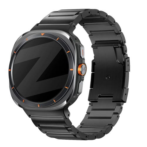 Bandz Samsung Galaxy Watch Ultra titanium band 'Classic' (zwart)