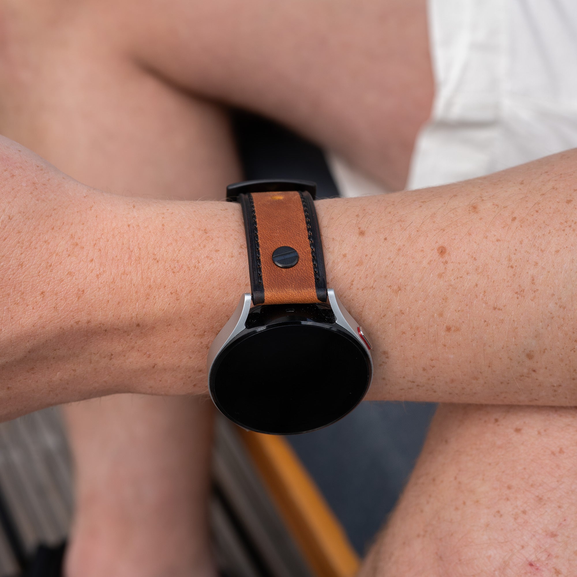 Amazfit Active Leather Strap with Screw (Dark Brown)