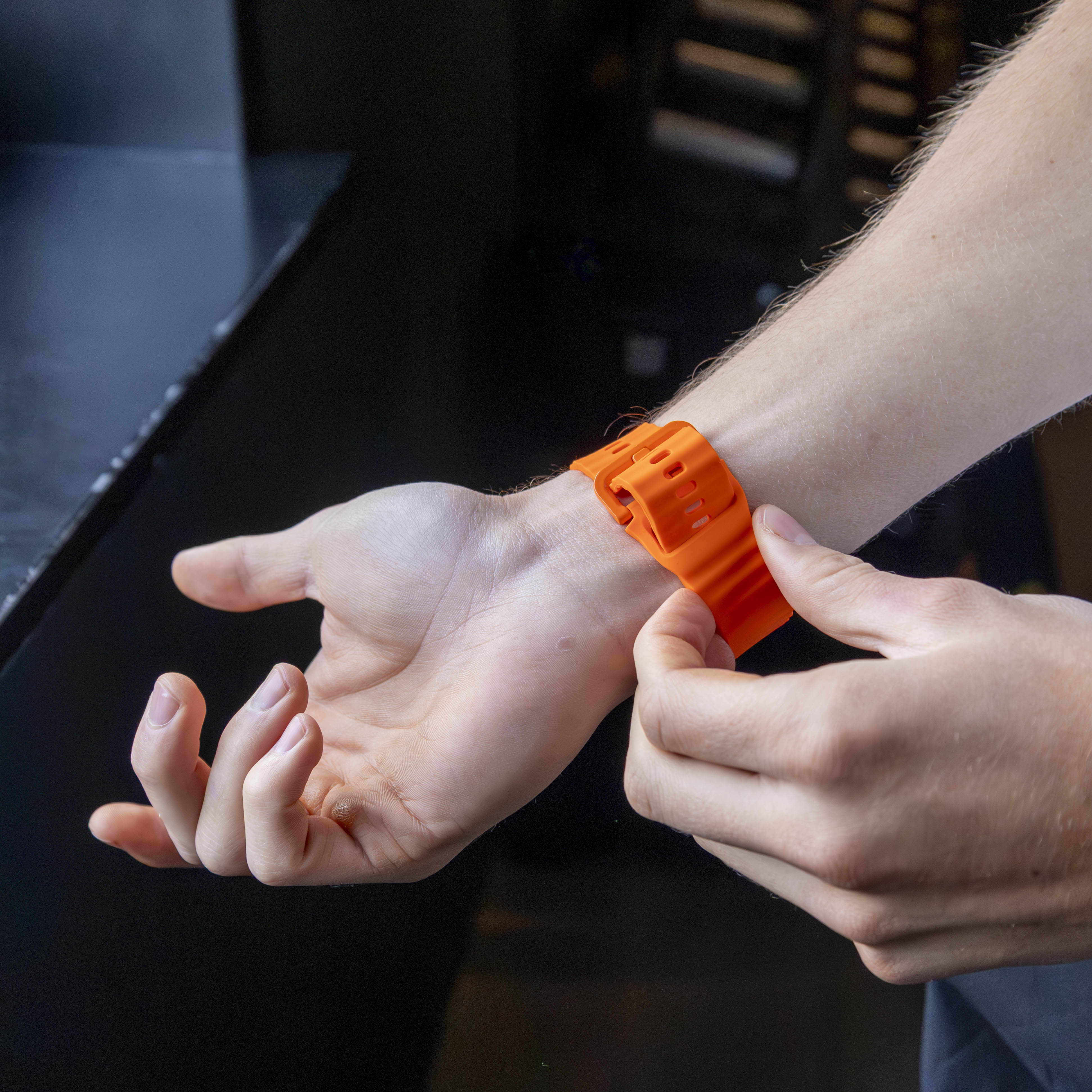 Samsung Galaxy Watch Ultra Wave Silikonarmband (Orange)