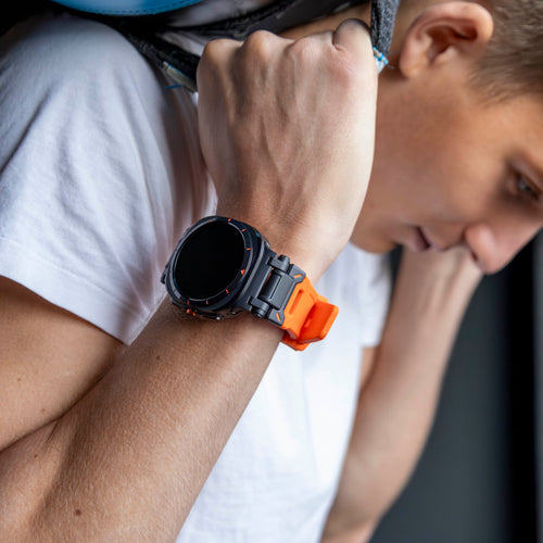 Samsung Galaxy Watch Ultra 'Explorer' TPU Strap (Orange with Black)