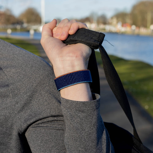 Bandz Apple Watch Nylon Band 'Classic' mit P-Schnalle (Dunkelblau)