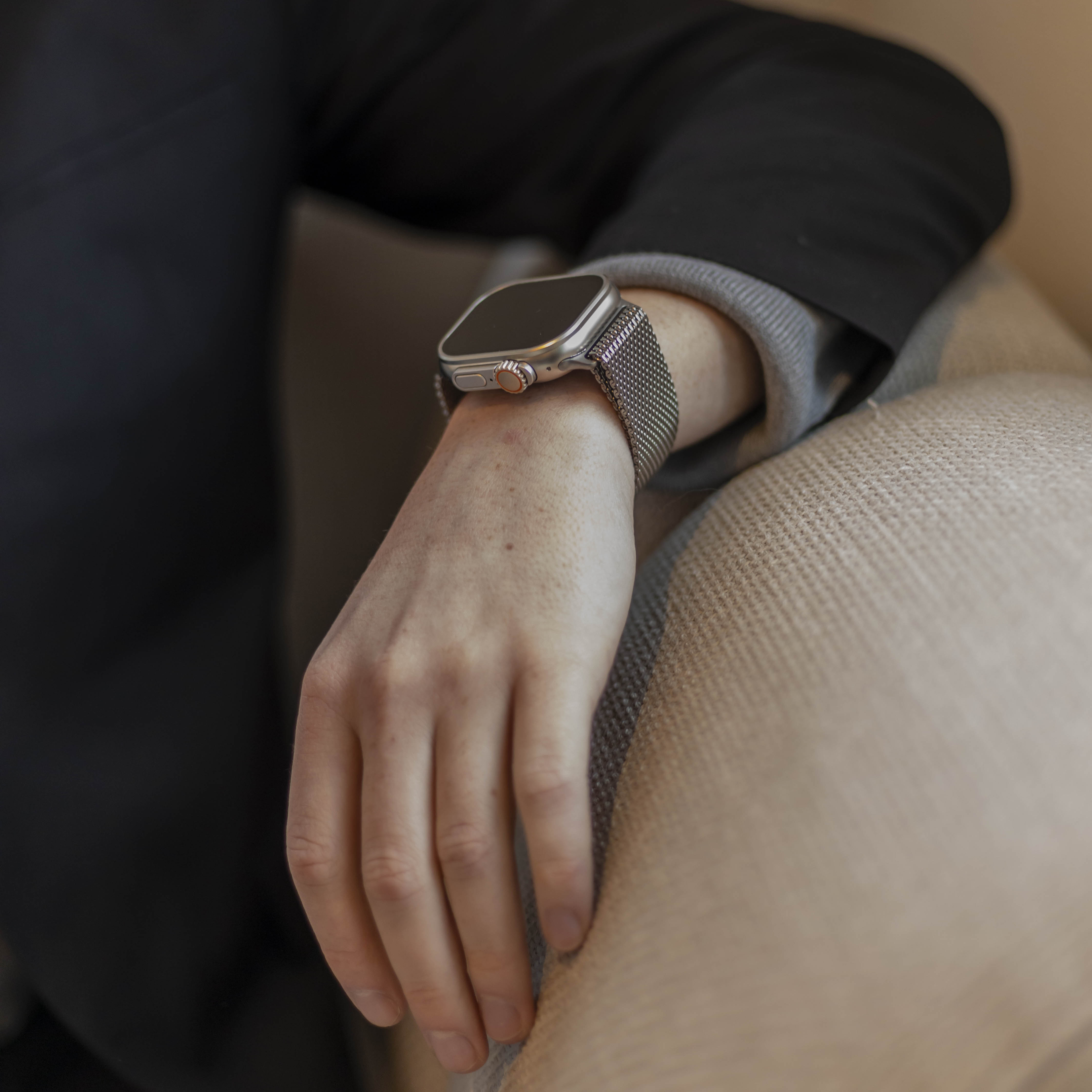 Bandz Correa Milanesa Loop con P-buckle Apple Watch (plata)