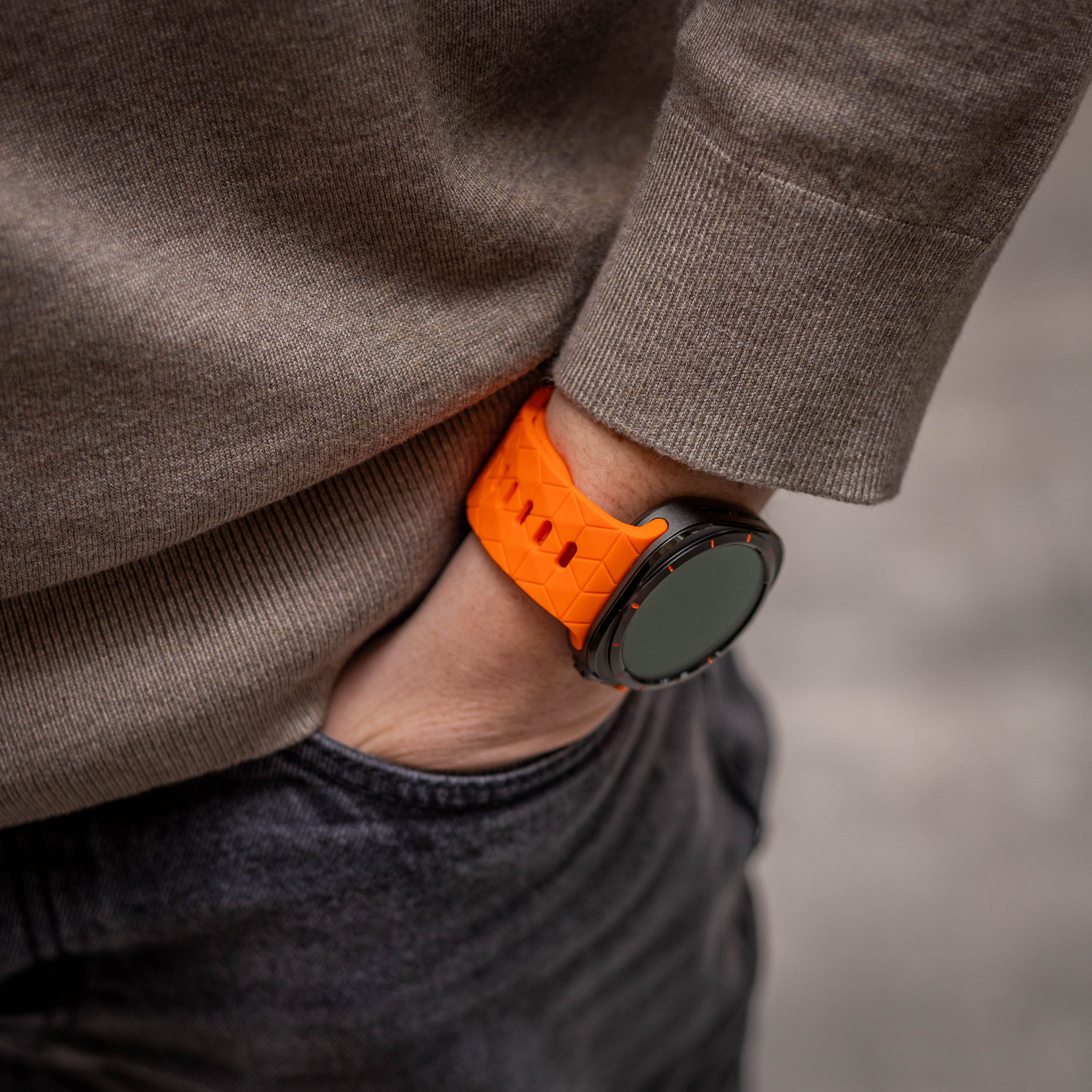 Bandz Correa silicona 'Hexagons' Samsung Galaxy Watch Ultra (naranja)