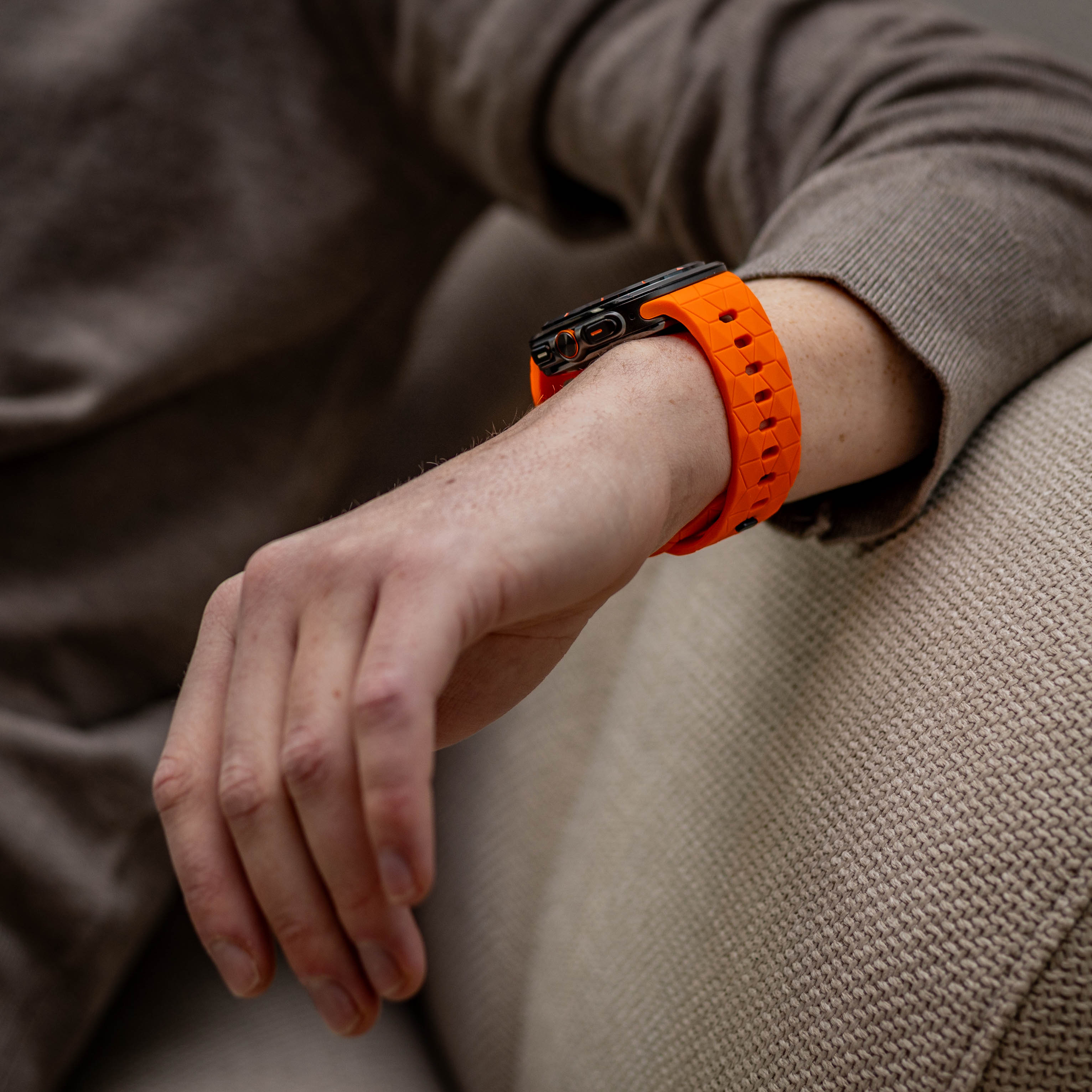 Bandz Correa silicona 'Hexagons' Samsung Galaxy Watch Ultra (naranja)