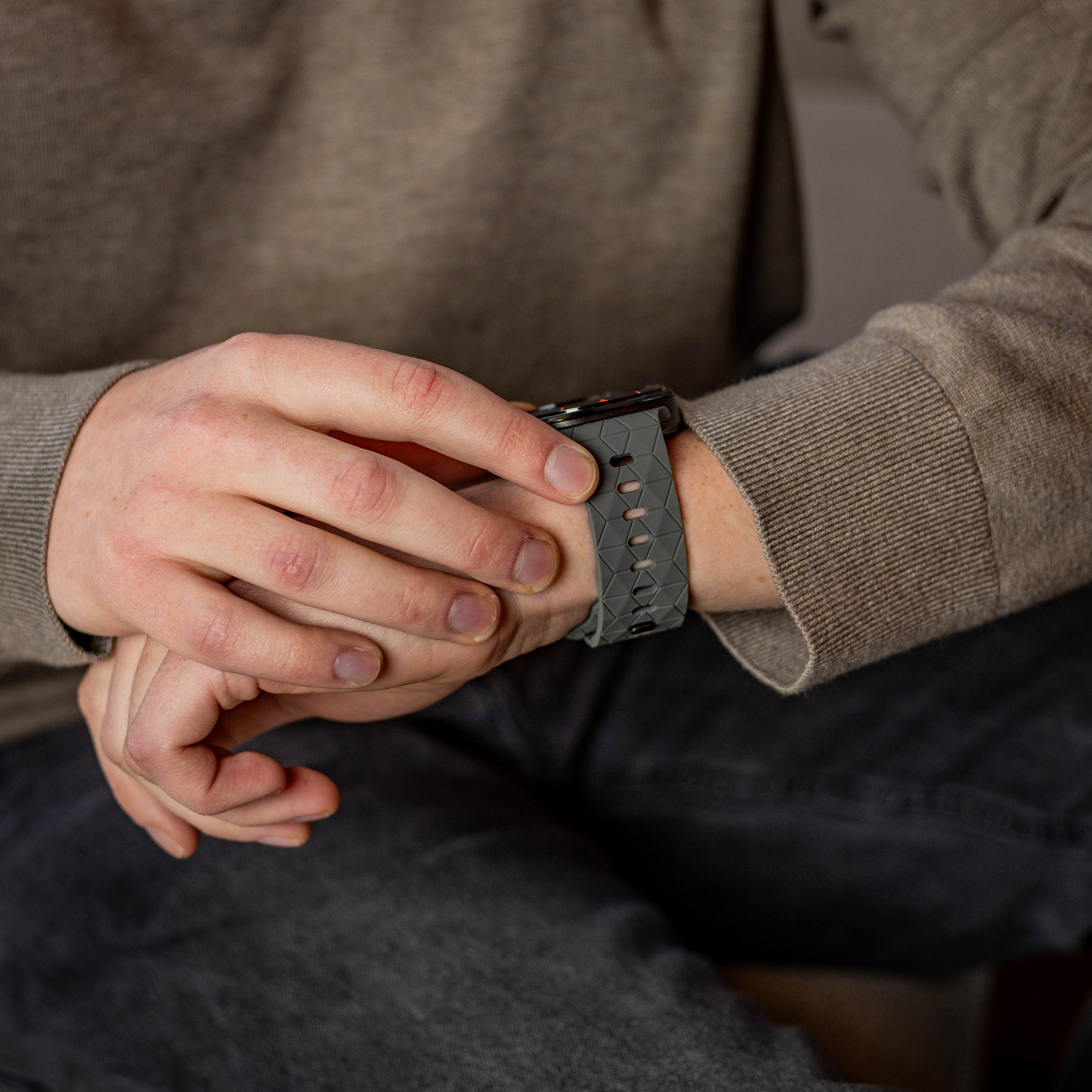 Bandz Correa silicona 'Hexagons' Samsung Galaxy Watch Ultra (gris oscuro)