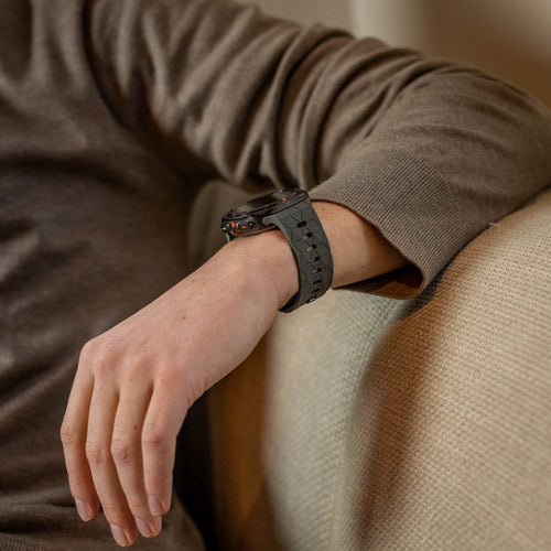 Bandz Samsung Galaxy Watch Ultra Silikonarmband 'Hexagons' (Dunkelgrau)