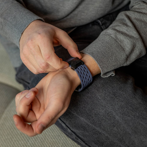 Correa silicona air con P-buckle Apple Watch (gris-azul)