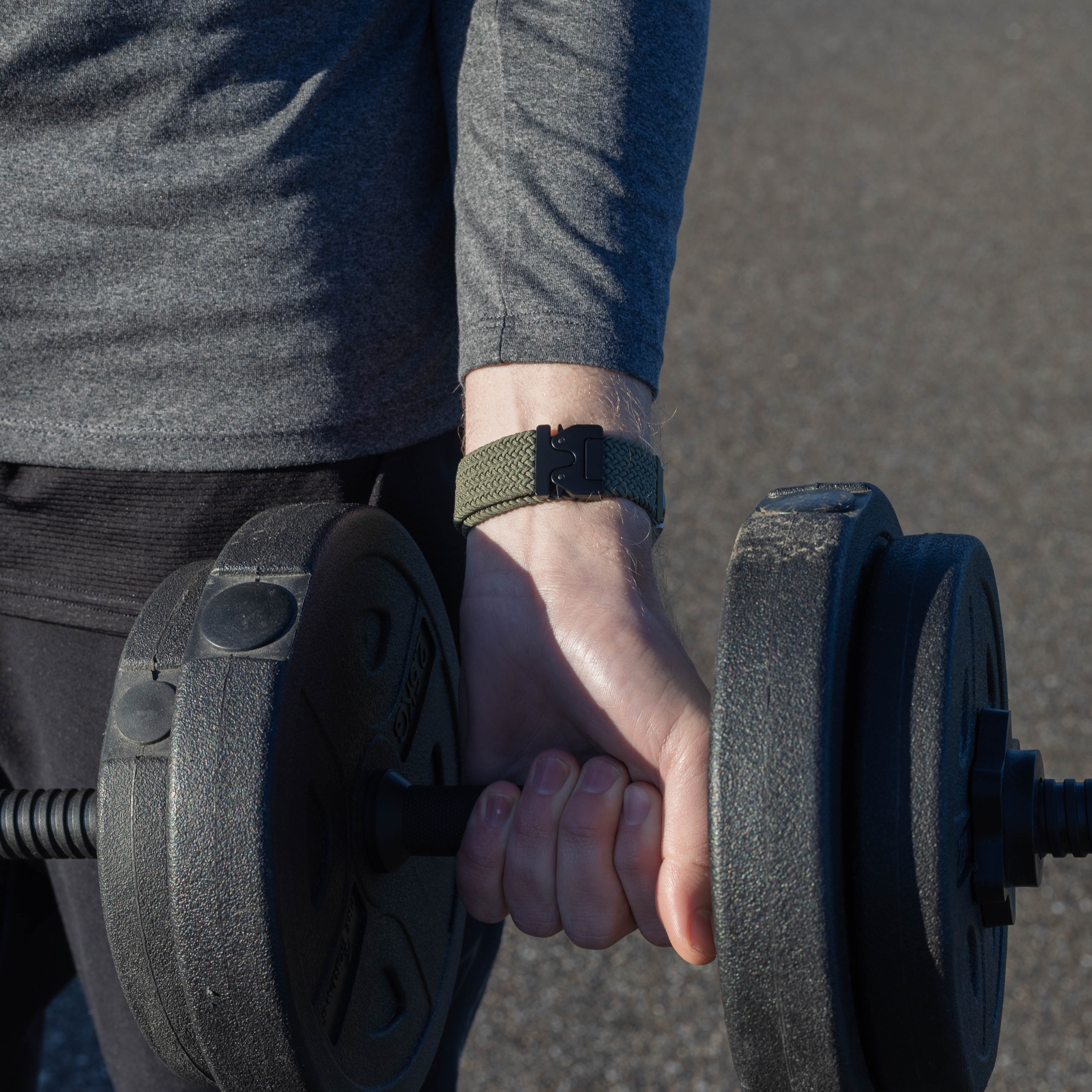 Garmin Vivoactive 6 Geflochtenes Armband mit P-Schnalle (Grün)