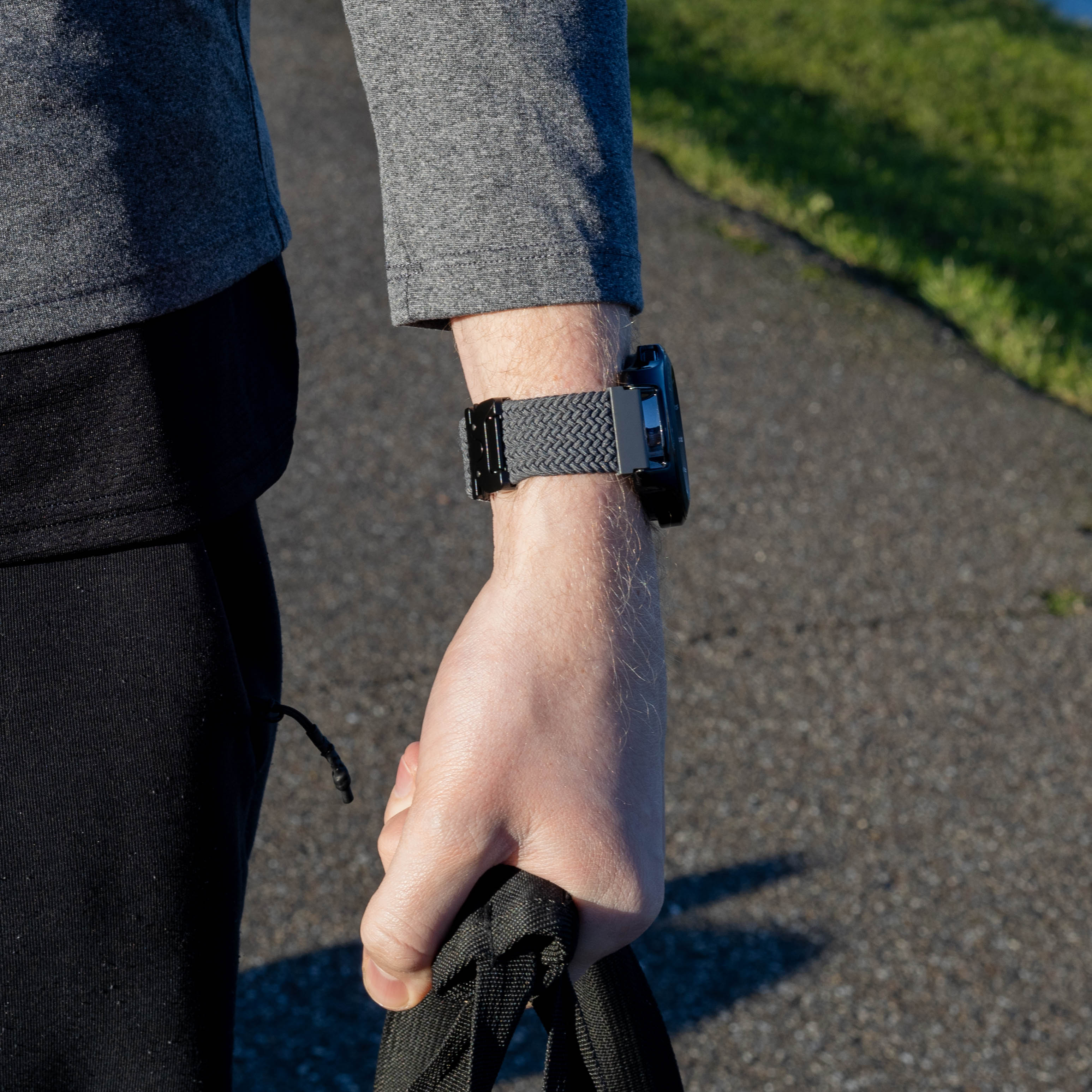 Garmin Forerunner 255 Braided Strap with P-Buckle (Grey)