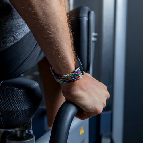 Huawei Band 10 gevlochten bandje (regenboog)