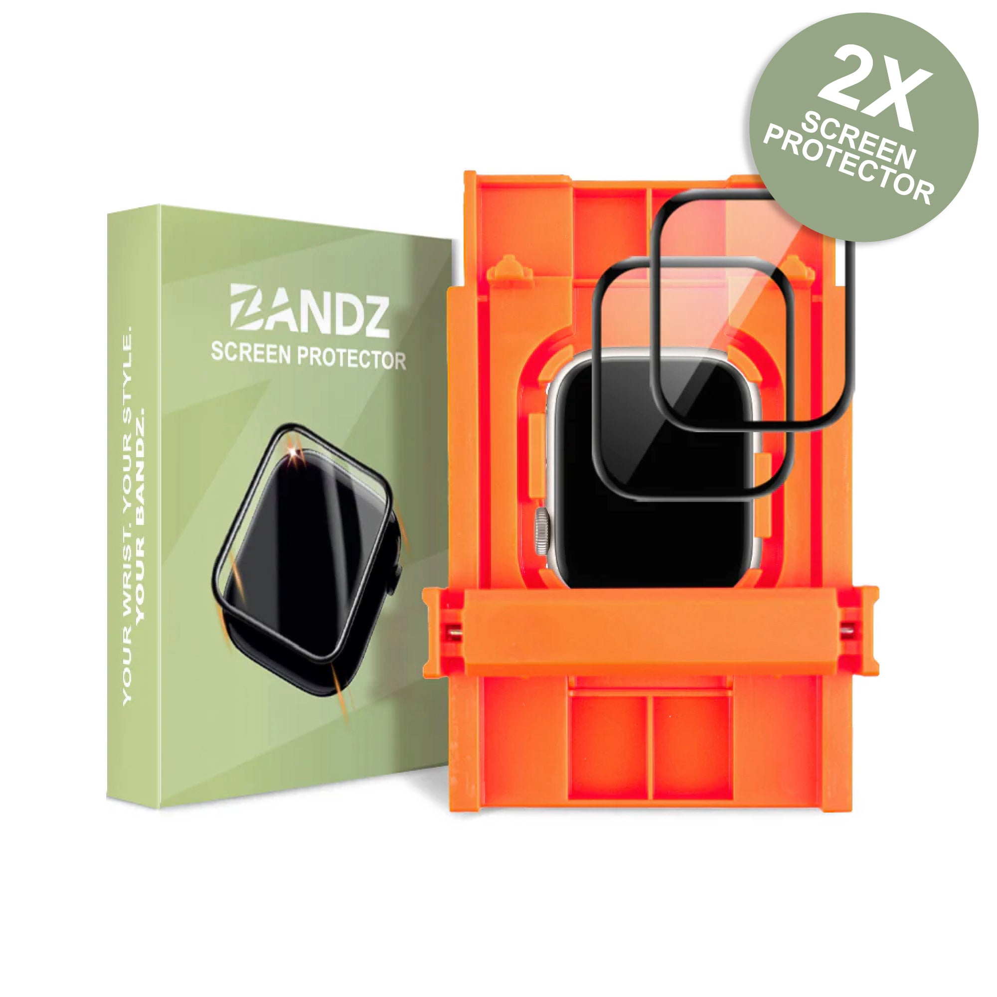 Bandz Apple Watch Glass Screenprotector with Easytool