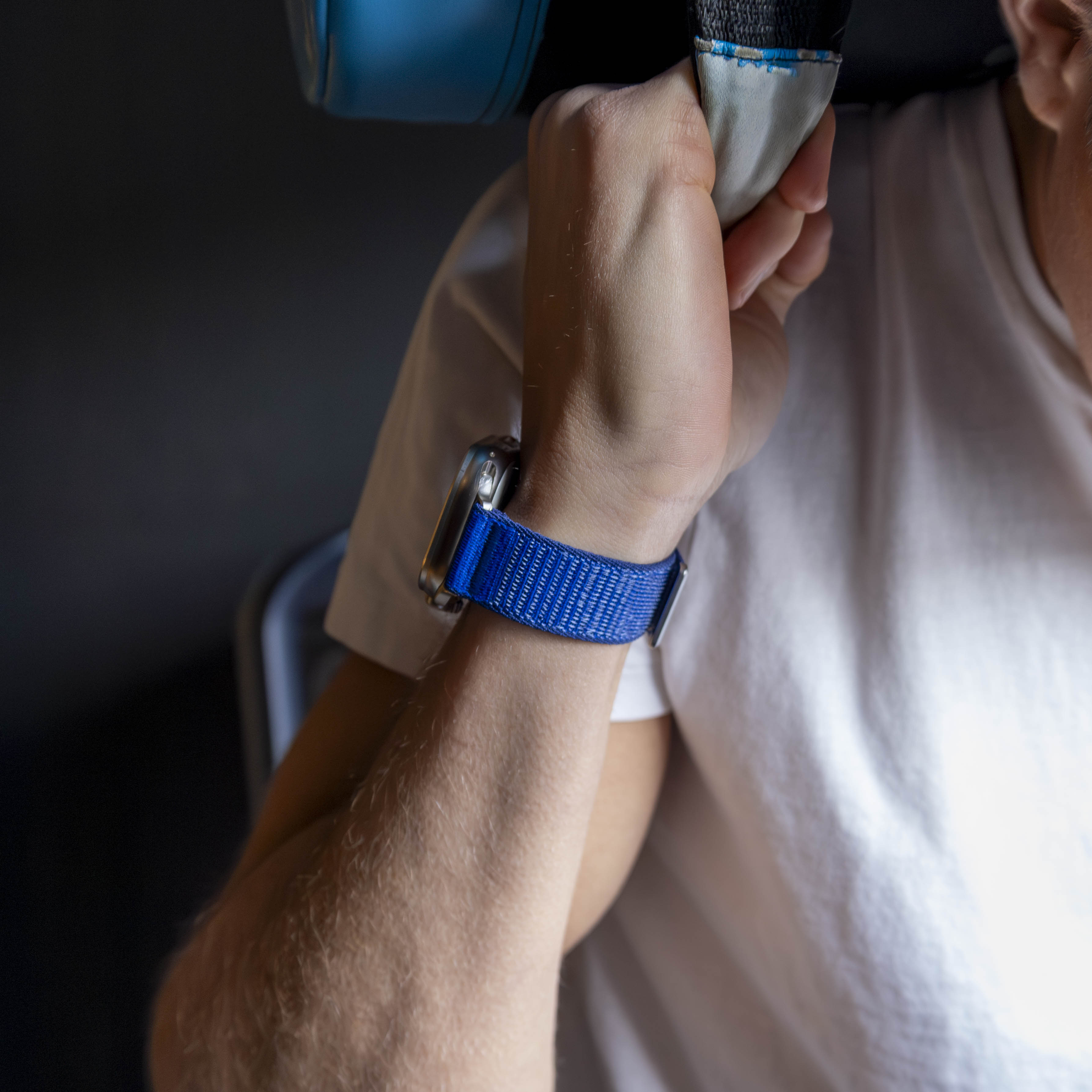 Strap-it Apple Watch Wave Nylonarmband (Royal Blau)