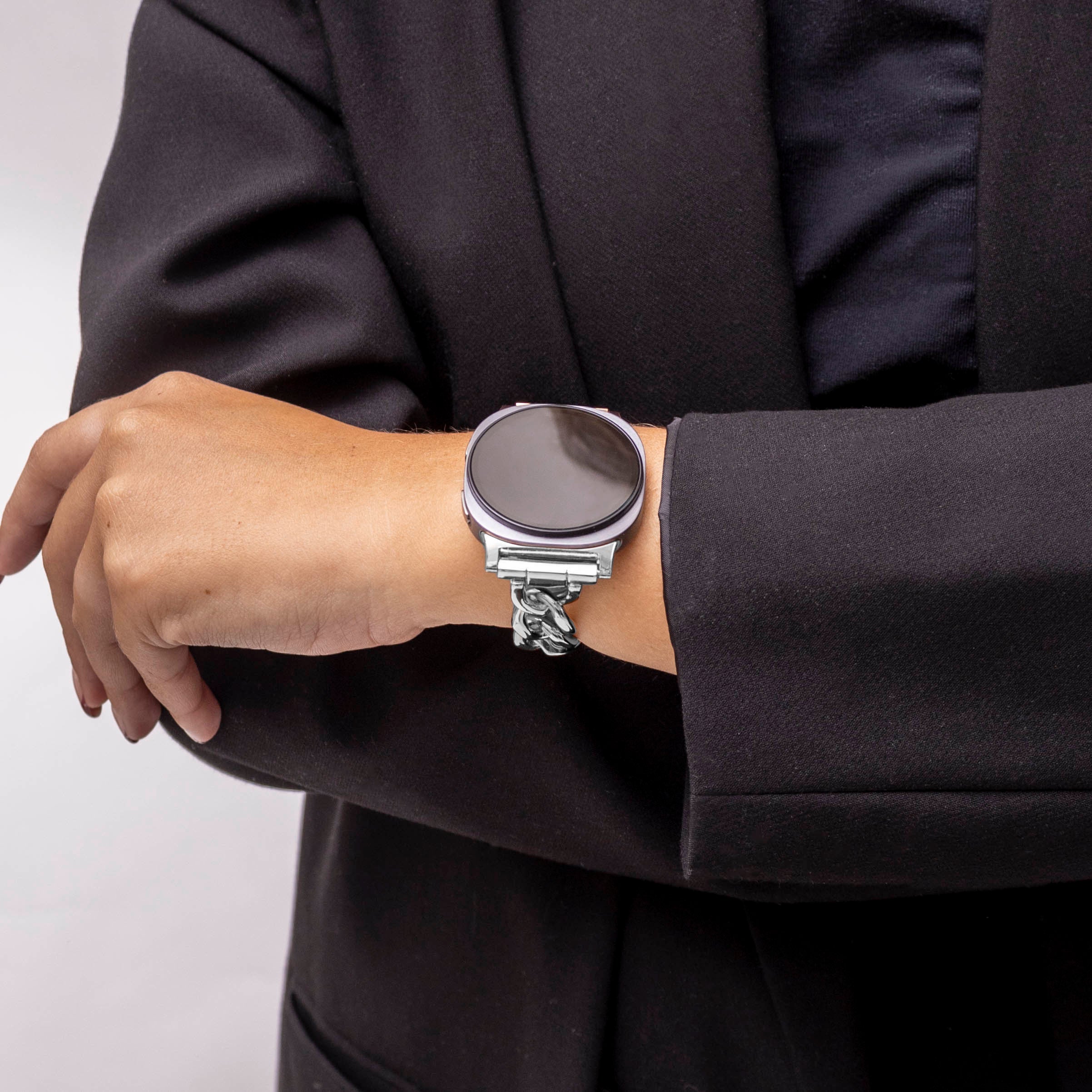 Samsung Galaxy Watch 8 - 40mm Stahl Gliederarmband (Silber)