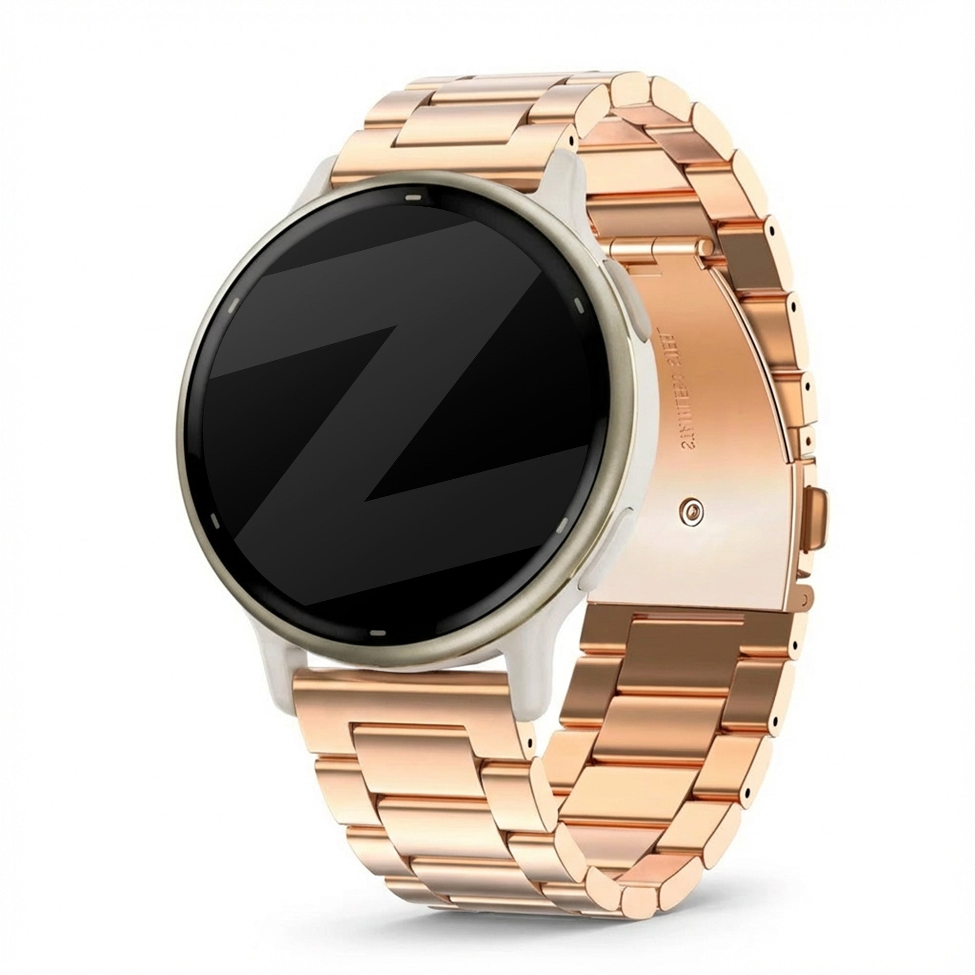 Bandz Garmin Vivoactive 5 Steel Strap 'Classic' (Rose Gold)