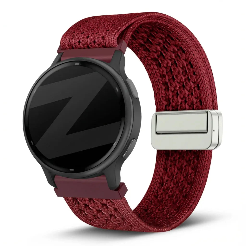 Bandz Garmin Vivoactive 5 vintage nylon band (wijnrood)