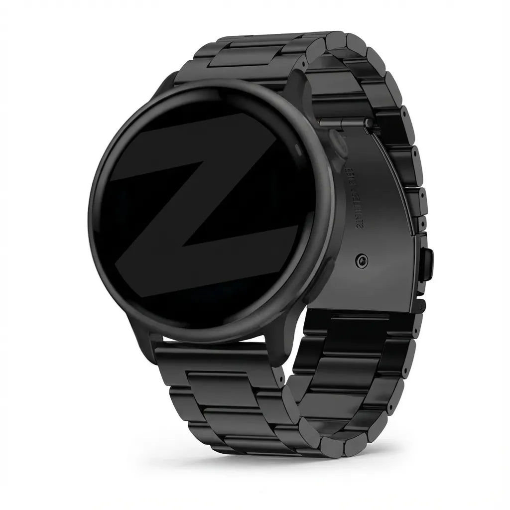 Bandz Garmin Vivoactive 6 stalen band 'Classic' (zwart)
