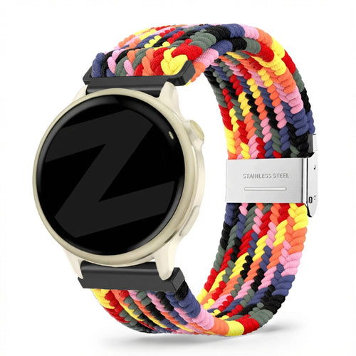 Bandz Garmin Vivoactive 6 Gewebtes Nylonarmband (Farbenfroh)