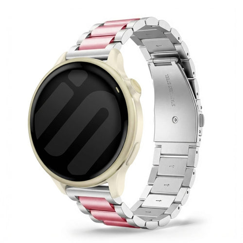 Garmin Vivoactive 6 stalen band (zilver/roze)
