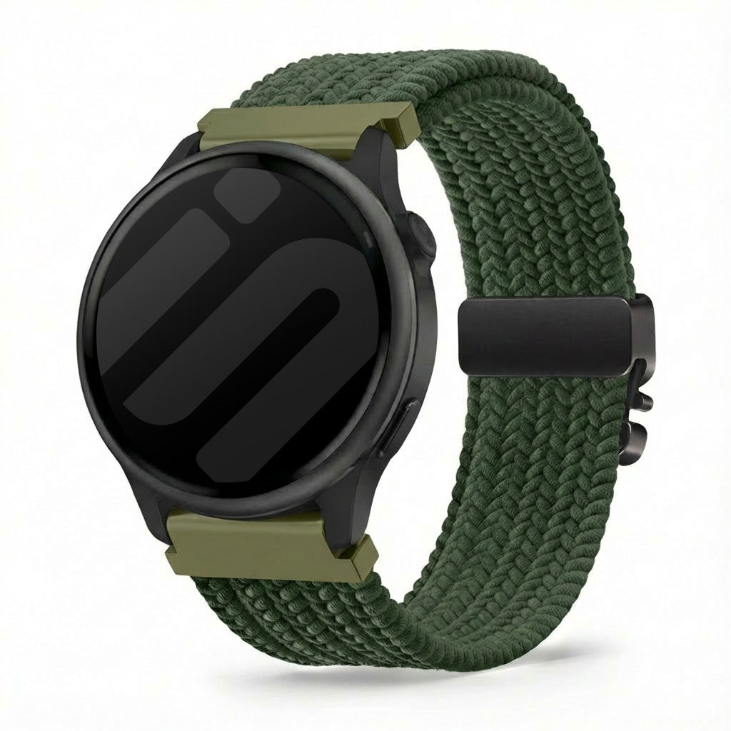 Garmin Vivoactive 6 gevlochten band met P-buckle (groen)