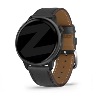 Bandz Correa cuero 'Deluxe' Garmin Forerunner 70 (negro)