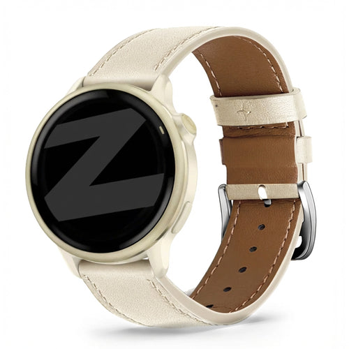 Bandz Bracelet cuir 'Deluxe' Garmin Forerunner 70 (beige)