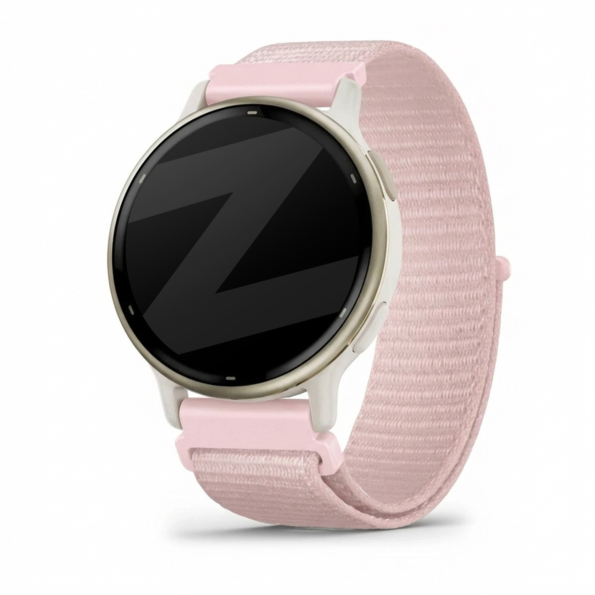 Bandz Garmin Vivoactive 5 nylon loop band (lichtroze)