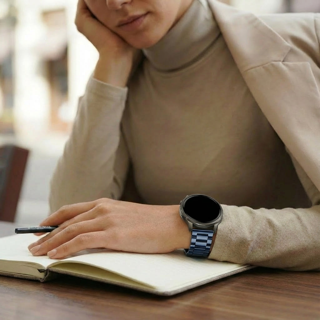 Bandz Garmin Forerunner 265s Steel Strap 'Classic' (Blue)