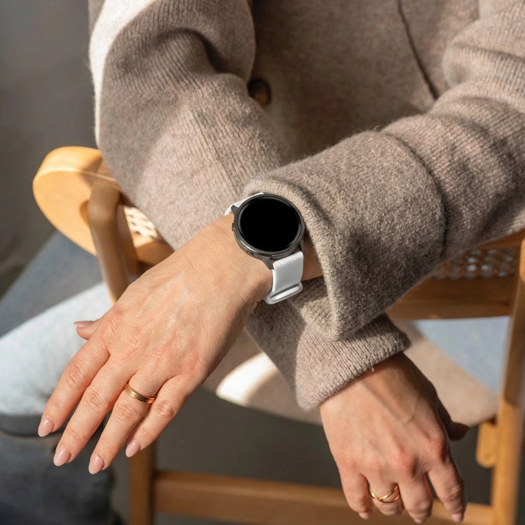 Bandz Garmin Bounce 2 Silicone Strap 'Premium' (White)