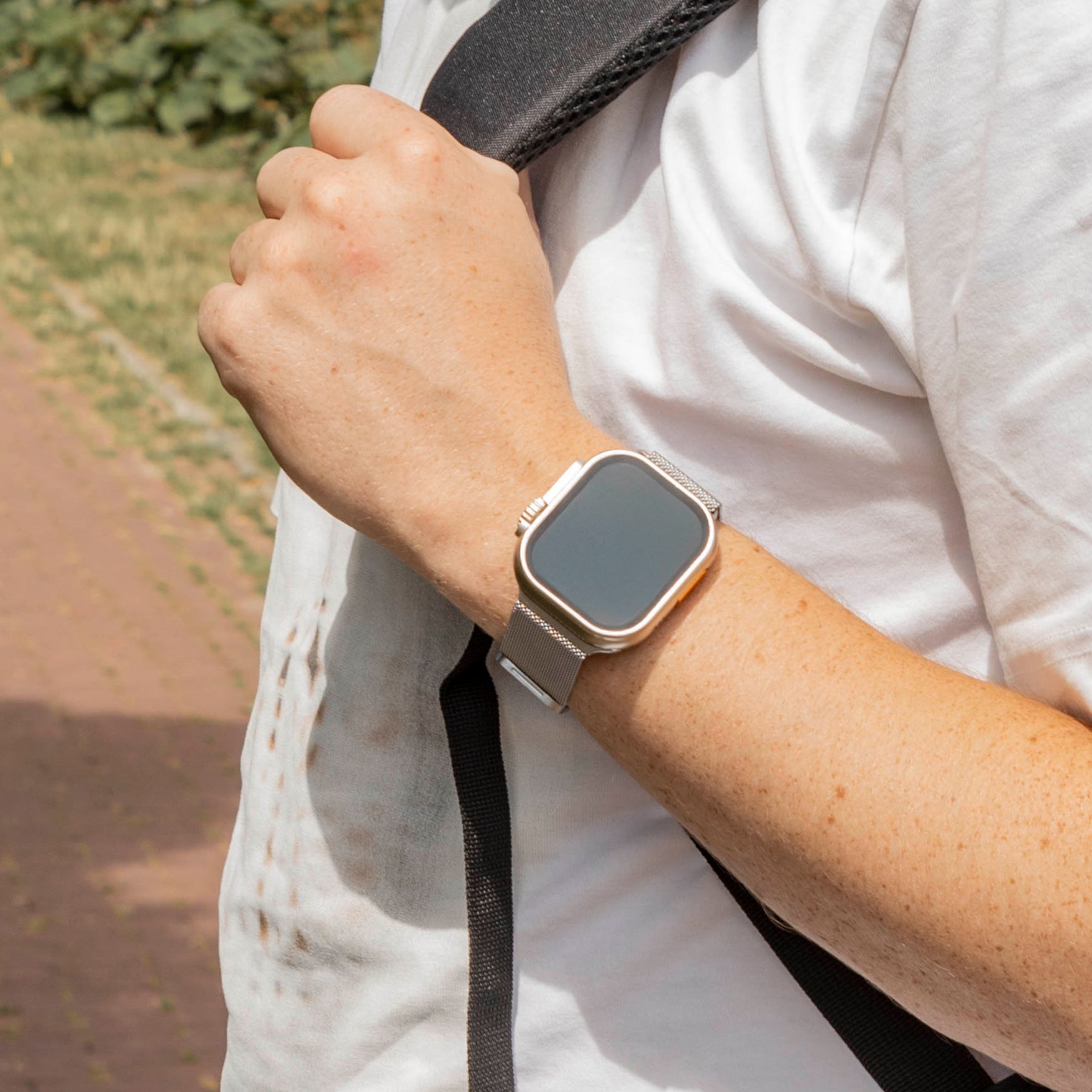 Correa milanesa Apple Watch Ultra (champán)