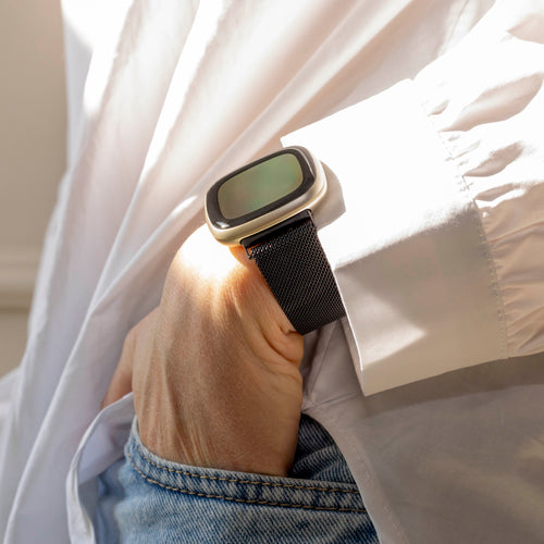 Fitbit Versa 4 Milanese Strap (Black)