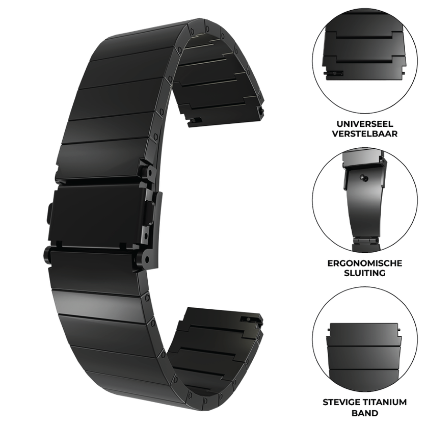 Correa titanio Premium Huawei Watch GT 5 Pro - 46mm (negro)