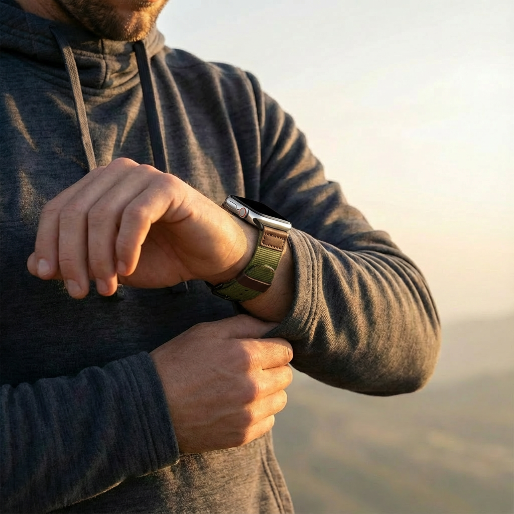 Apple Watch Canvas Strap (Army Green)