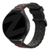 Bandz Huawei Watch GT 7 Pro Sport Strap Striped (Black/Red)