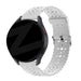 Bandz Samsung Galaxy Watch 7 44mm siliconen band met bloemenpatroon (wit)