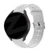Bandz Bracelet silicone avec motfit floral Samsung Galaxy Watch FE (blanc)