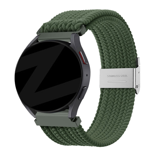 Bandz Garmin Venu 3 Woven Nylon Strap (Olive Green)