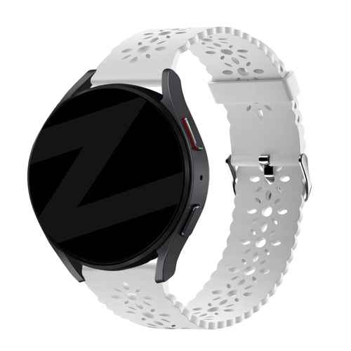 Bandz Coros Pace 2 Patterned Silicone Strap (White)