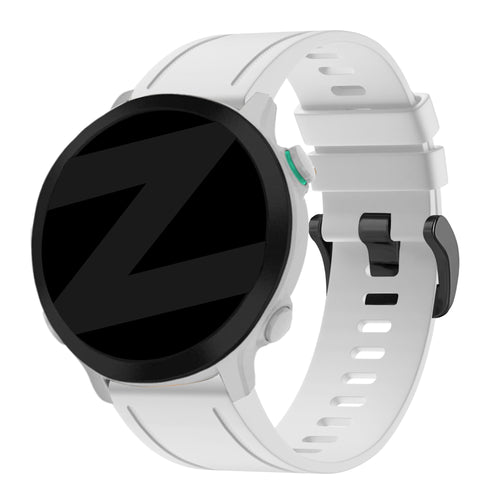 Bandz Garmin Descent Mk2S siliconen band met gesp (wit)