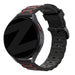 Bandz Polar Grit X2 Pro Striped Sport Strap (Black/Red)