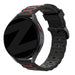 Bandz Polar Grit X Pro Striped Sport Strap (Black/Red)