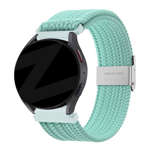 Bandz Garmin Venu SQ Woven Nylon Strap (Turquoise)
