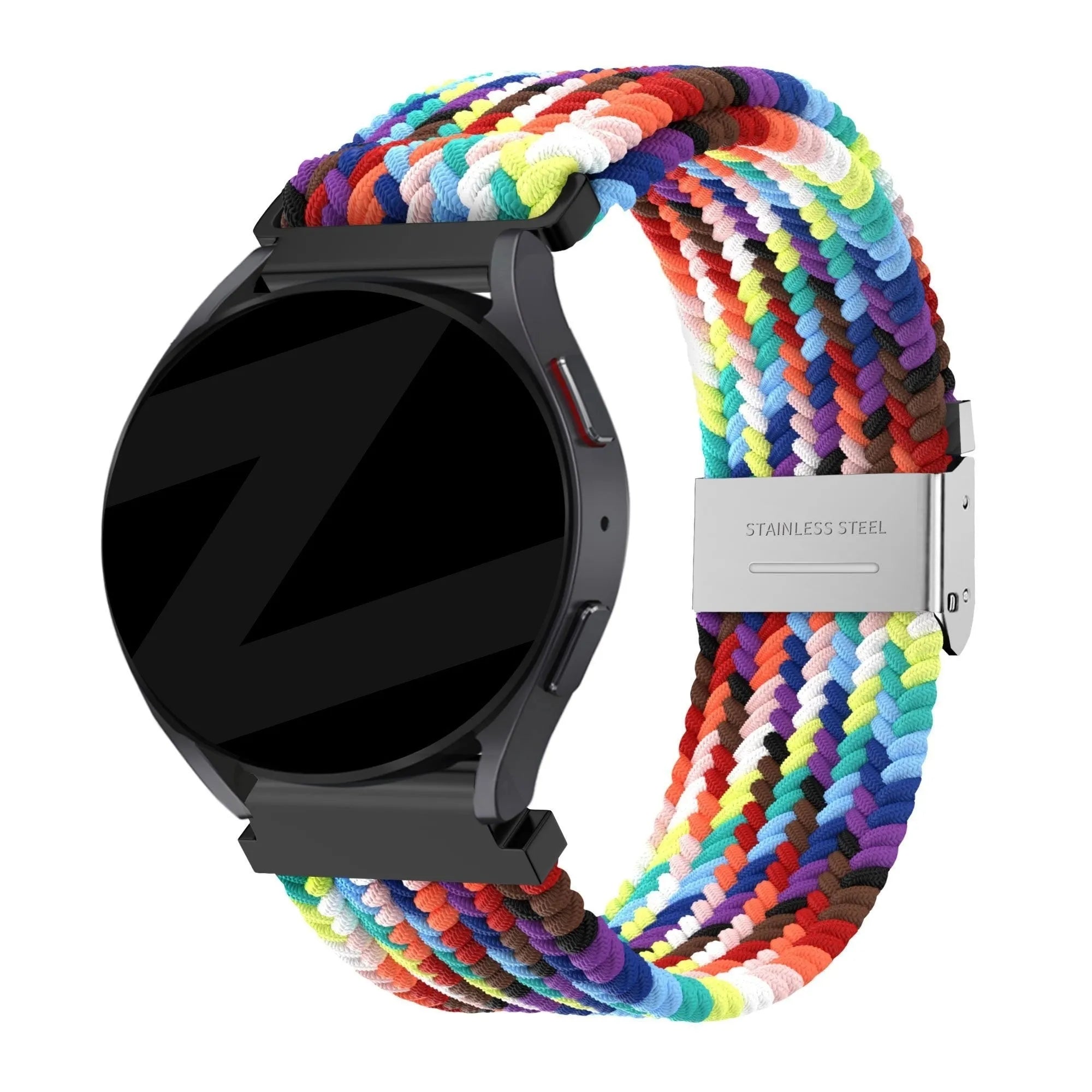 Bandz Amazfit Active 2 Woven Nylon Strap (Rainbow)