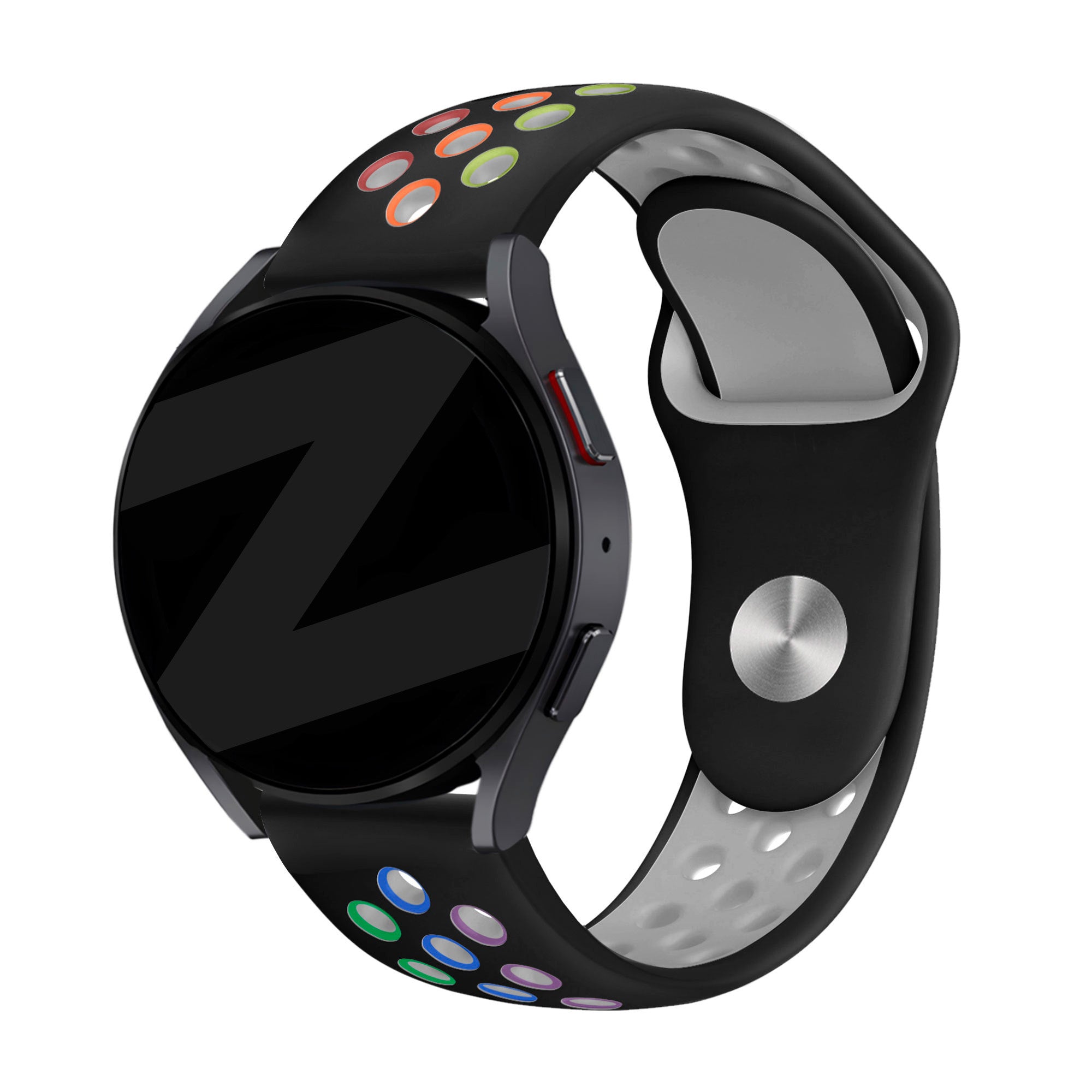 Bandz Amazfit Active 3 Premium Sport Strap 'Deluxe' (Black/Colourful)