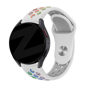 Bandz Amazfit Active 3 Premium Sportarmband 'Deluxe' (Weiß/Bunt)