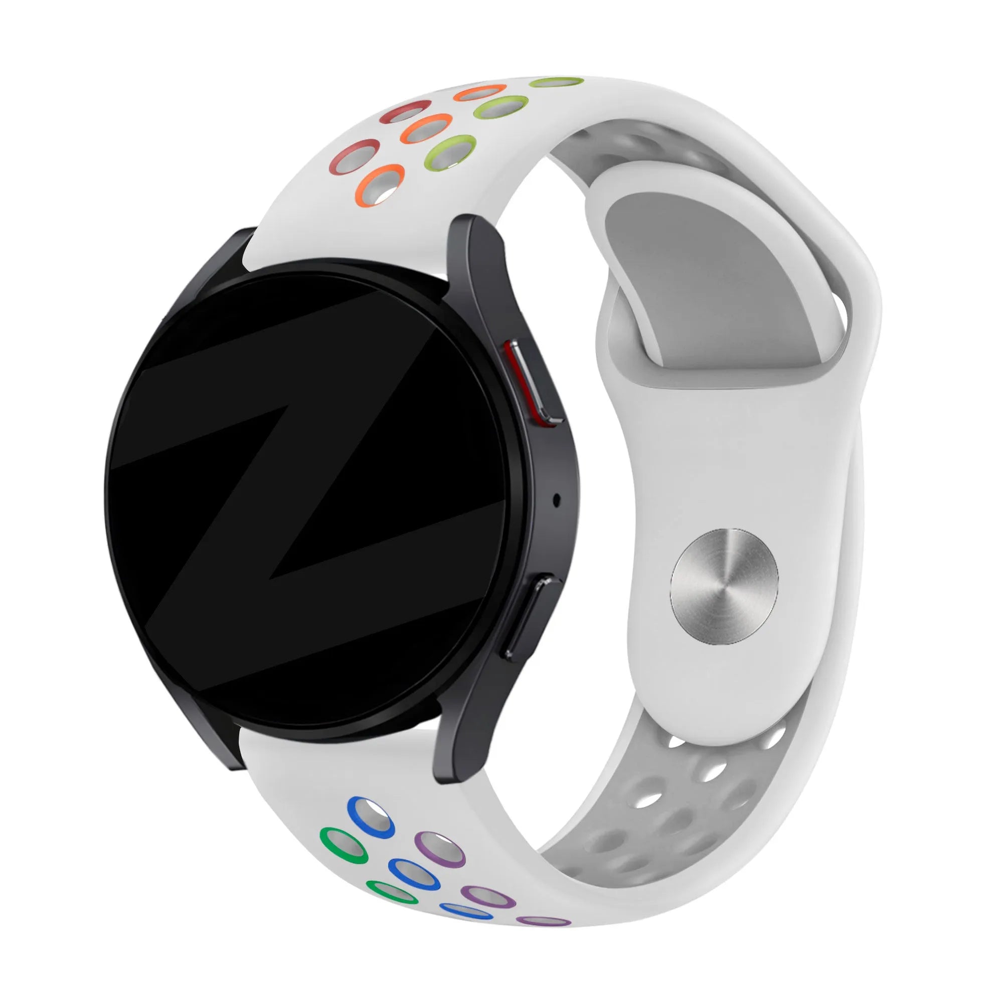 Bandz Amazfit Active 2 Sport Strap 'Deluxe' (White/Colourful)