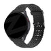 Bandz Samsung Galaxy Watch Active Silicone Strap with Cutouts (Black)